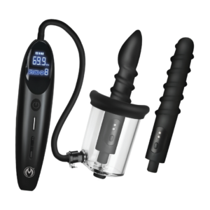 Rosebud Driller Deluxe Set - Vibrating Silicone Rosebud Pump - Transparent