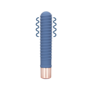 Ribbed Mini Vibrator - Blue Horizon