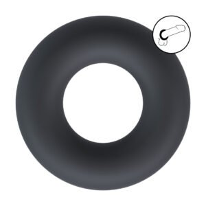 Solid Silicone Cockring - XS - Black