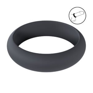 Wide O Silicone Cockring - XXL - 55mm - Black