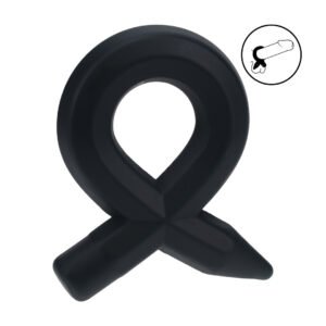 Pencil Liquid Silicone Cockring - Black
