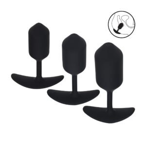Silicone Weighted Anal Plug Training Set of 3 - Black
