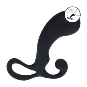 Bulb with Loop Silicone Prostate Massager - L - Black
