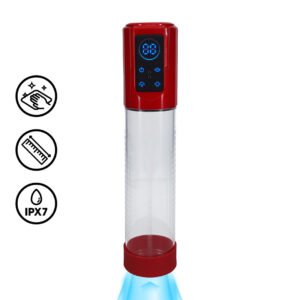 MegaLift - Automatic Waterproof Penis Pump - Metallic Red