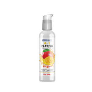 4 in 1 Playful Flavors - Lubricant with Mango Flavor - 4 fl oz / 118 ml