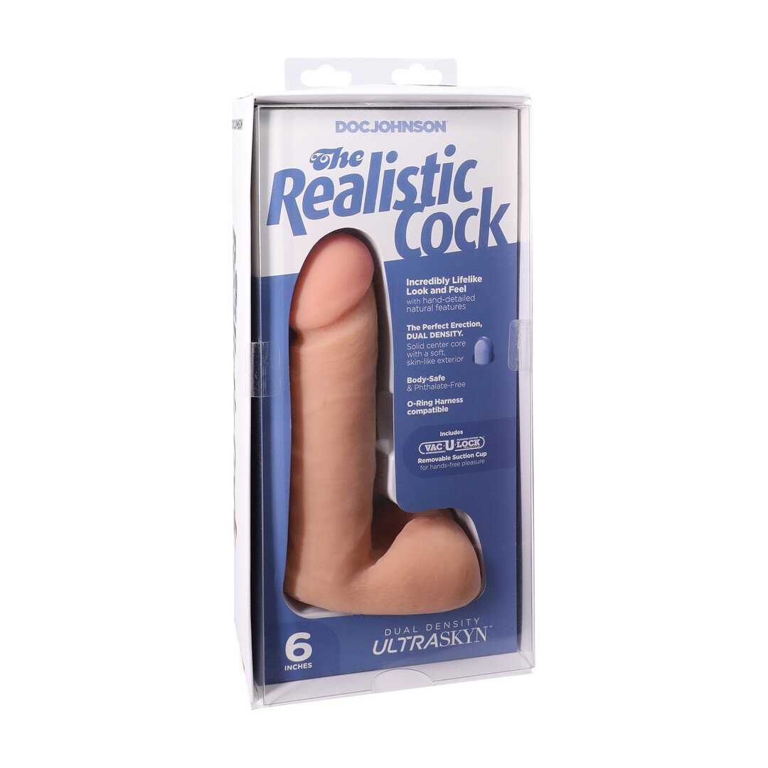 Realistic Cock with Balls - Removable Vac-U-Lock Suction Cup - ULTRASKYN - 6 / 16,5 cm - Vanilla 2