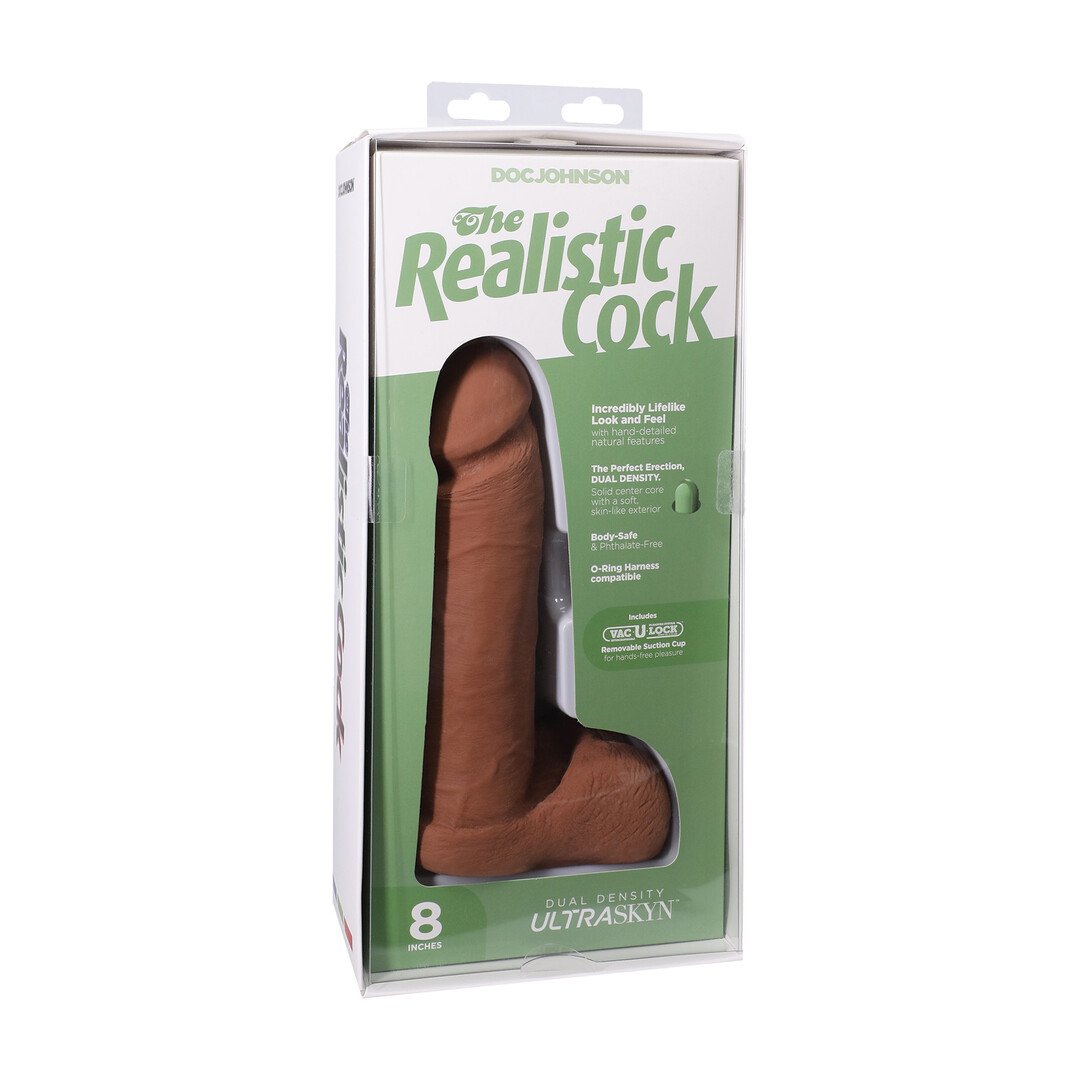 Realistic Cock with Balls - Removable Vac-U-Lock Suction Cup - ULTRASKYN - 8 / 21 cm - Caramel 2