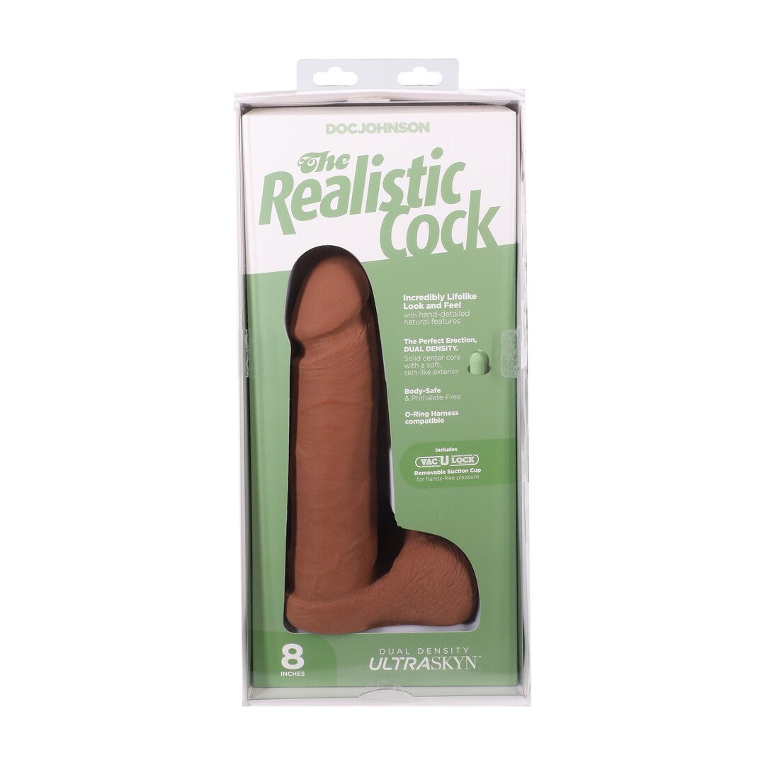 Realistic Cock with Balls - Removable Vac-U-Lock Suction Cup - ULTRASKYN - 8 / 21 cm - Caramel 3