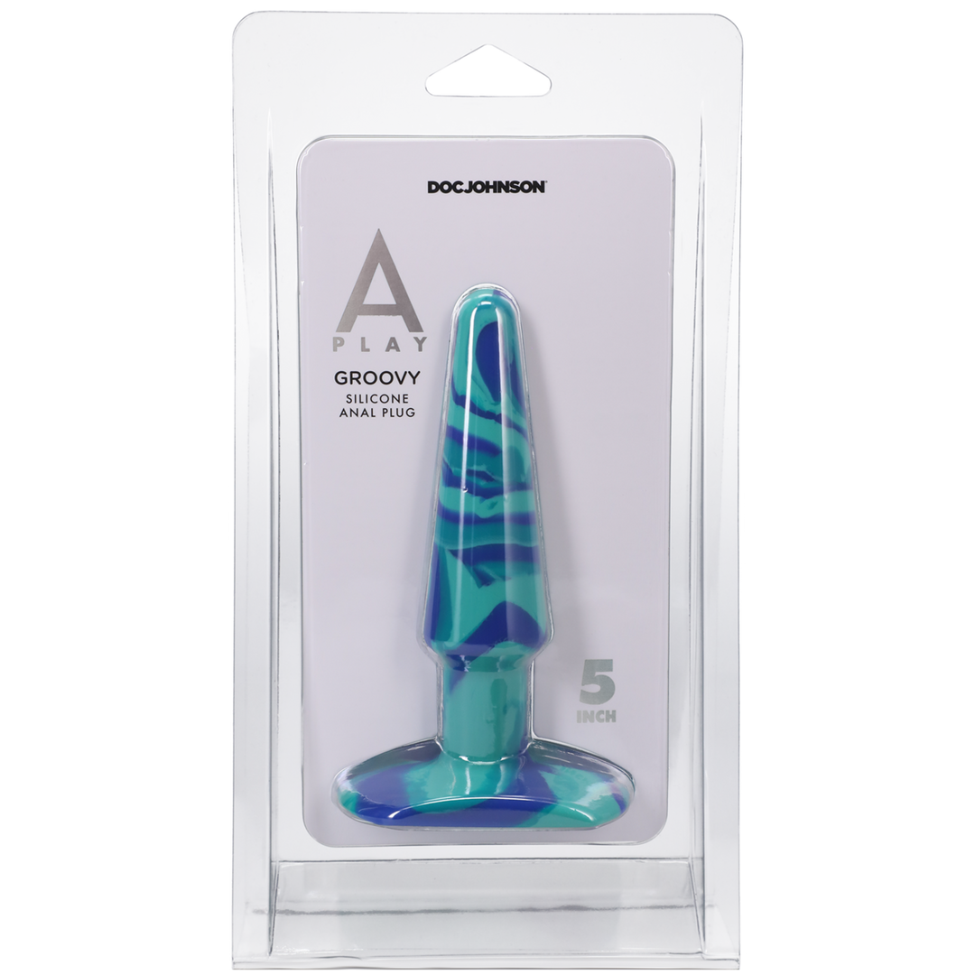 Groovy - Silicone Anal Plug - 5 / 12 cm - Ocean 2