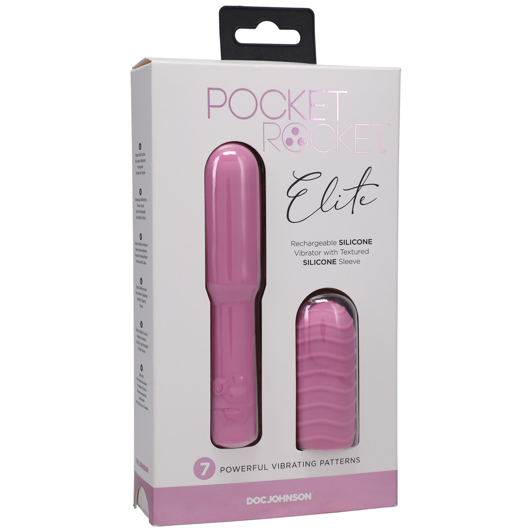 Elite - Mini Vibrator with Interchangeable Attachment - 4 / 10 cm 2