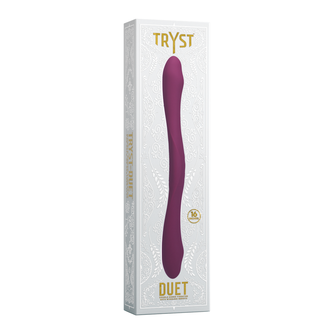 Duet - Double Ended Vibrator with Wireless Remote - Berry 2