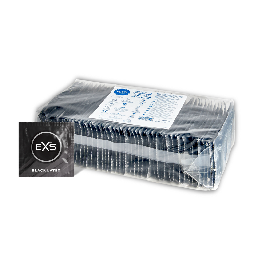EXS Black Latex - Condoms - 100 Pieces 1