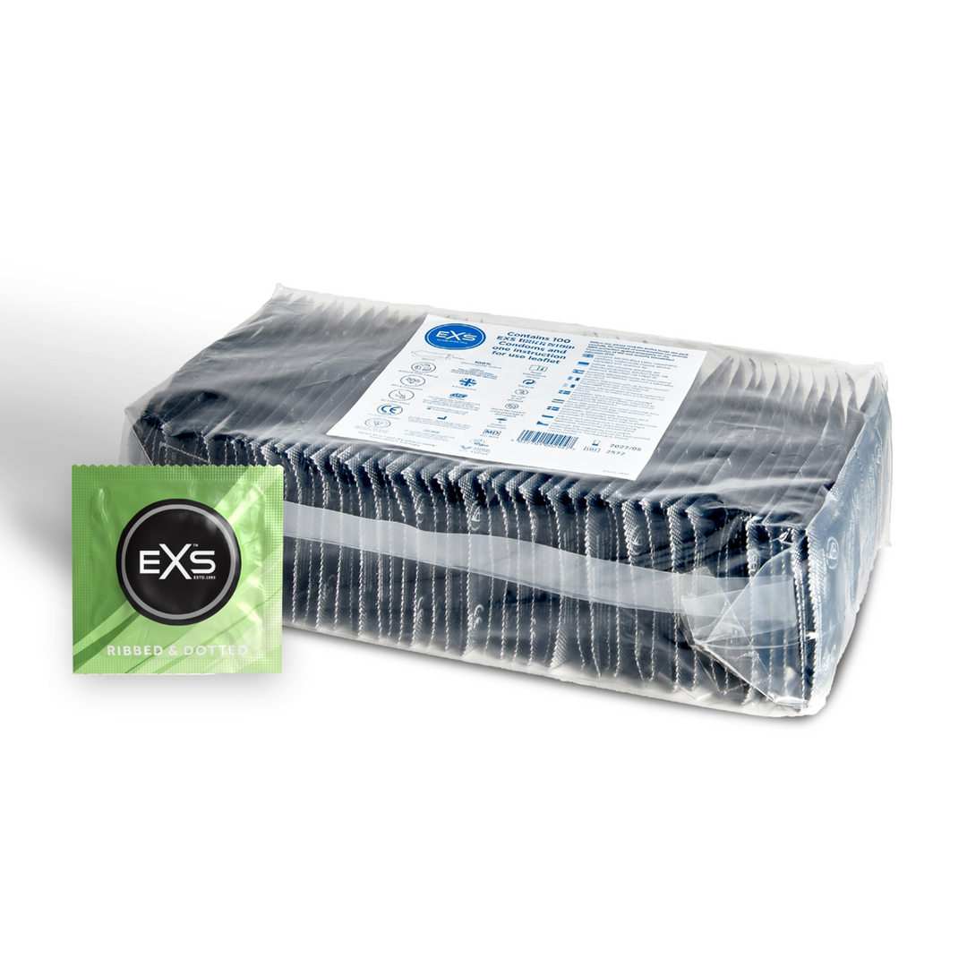 EXS Ribbed and Dotted - Condoms - 100 Pieces 2