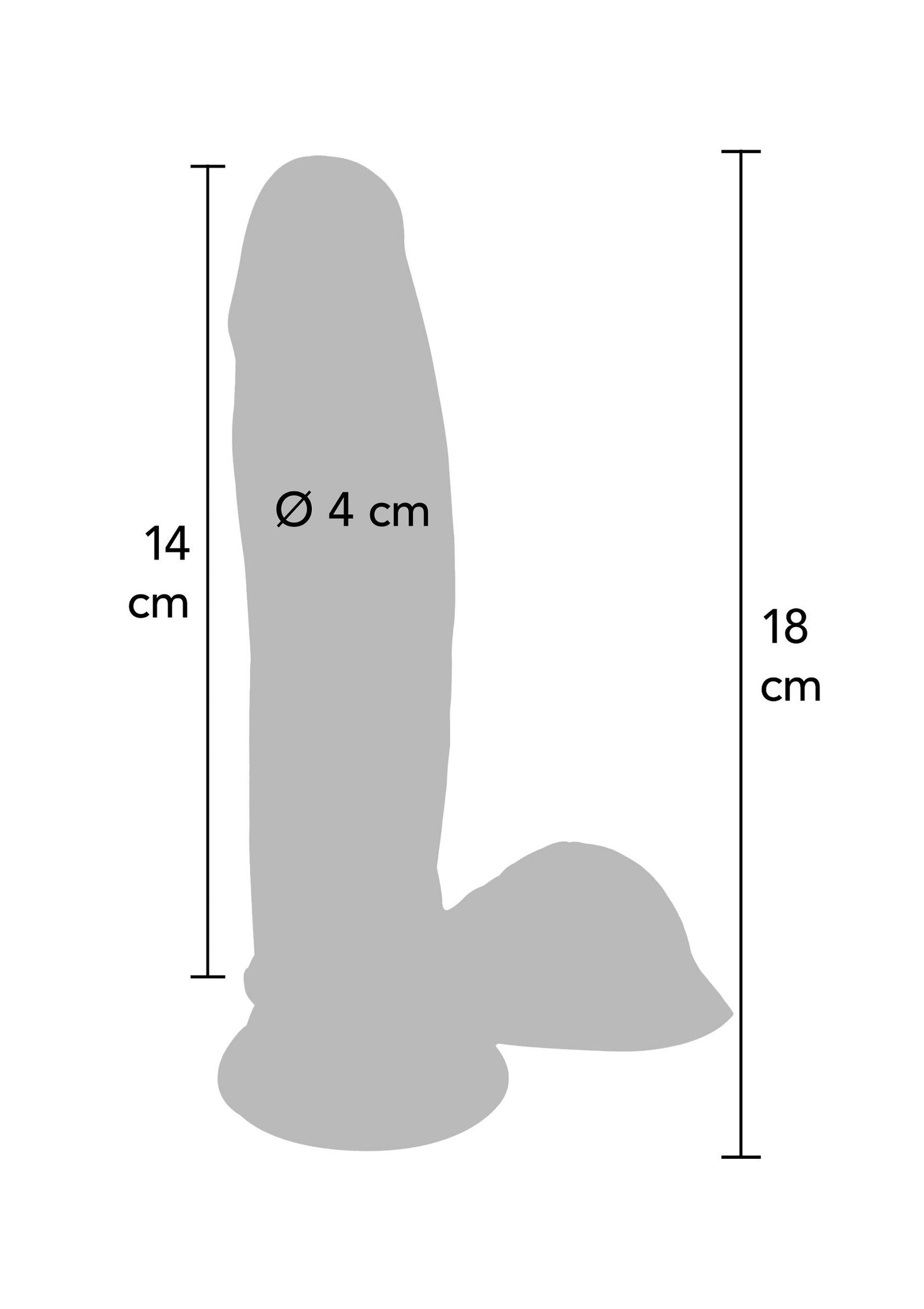 Dual Density Dildo TPE 18 cm 2