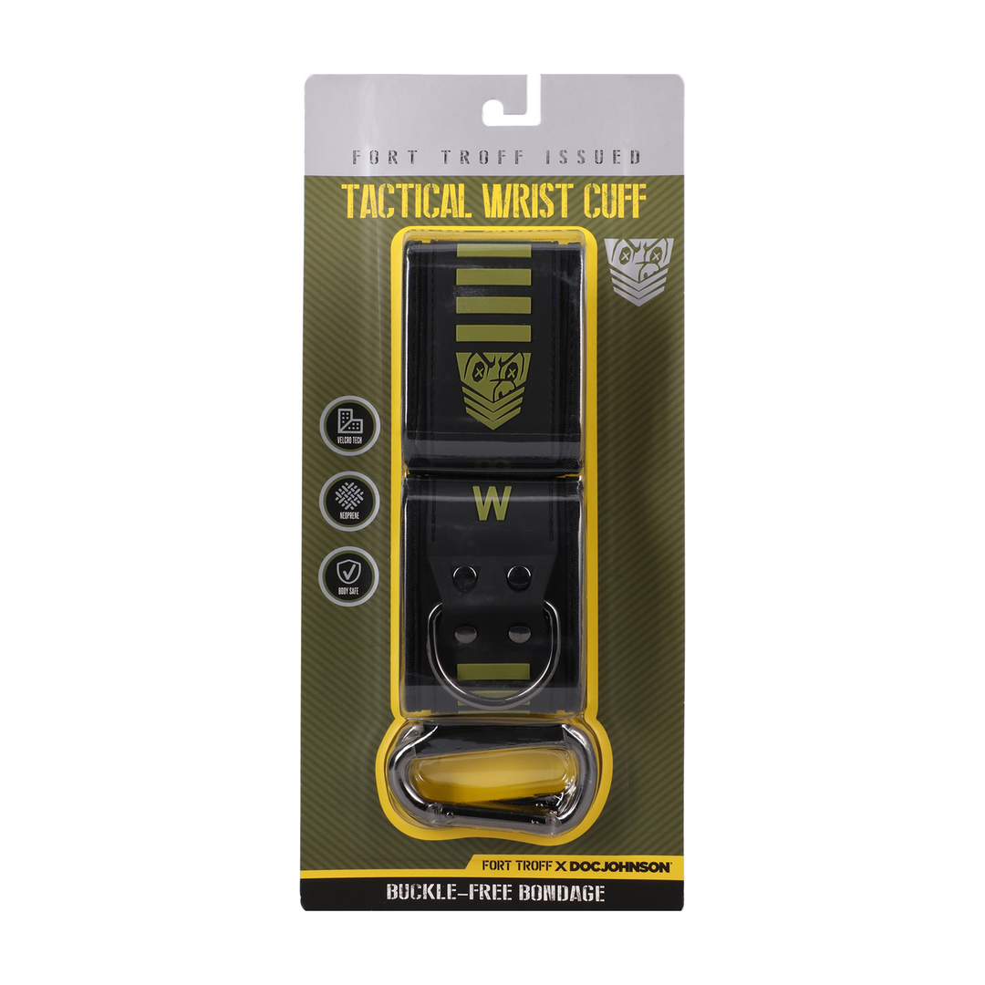 Tactical Wrist Cuffs - Black/Green 2