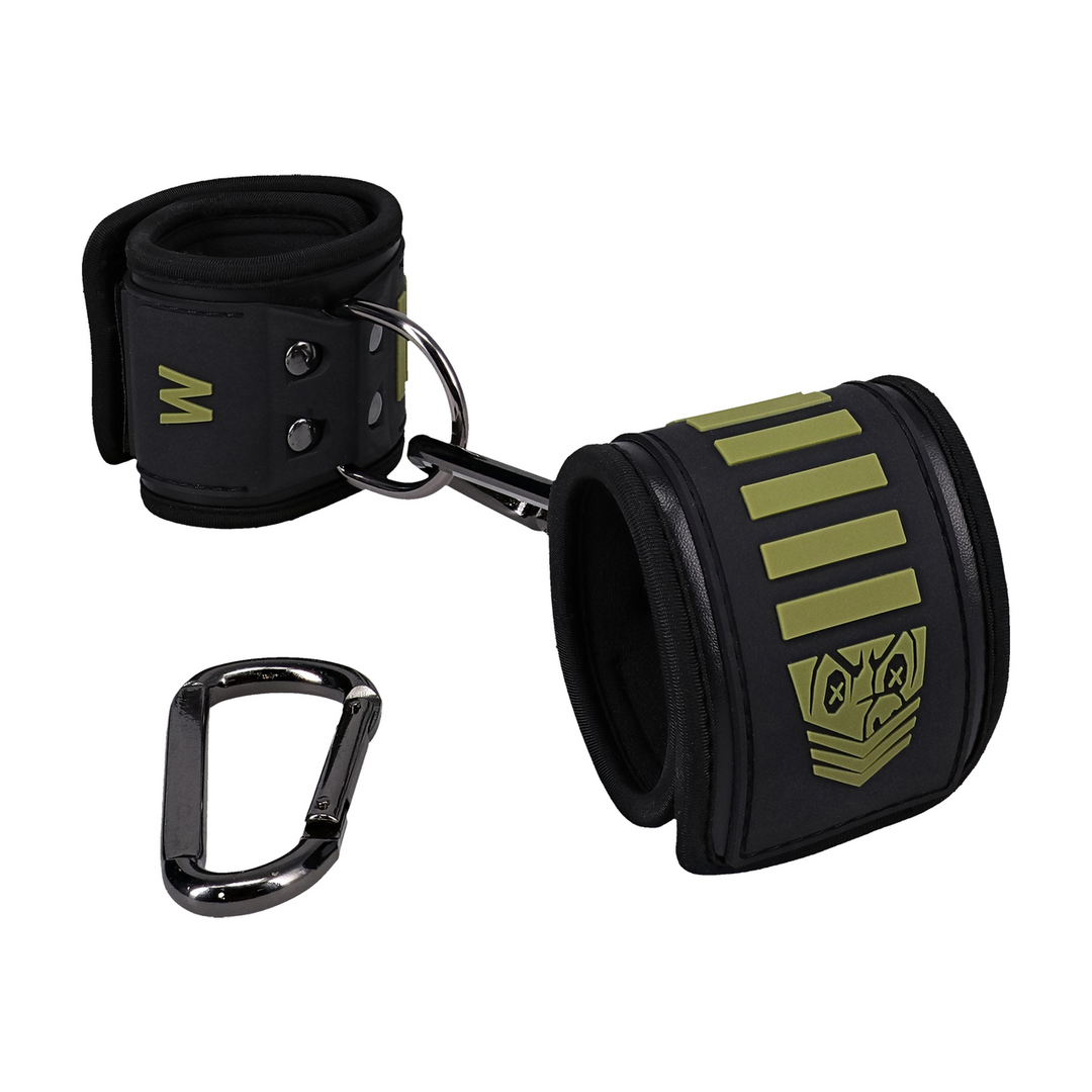 Tactical Wrist Cuffs - Black/Green 1