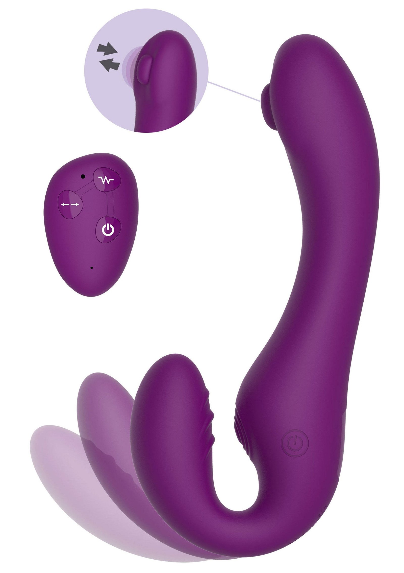 Strapless Strap-On Pulse Vibrator 1