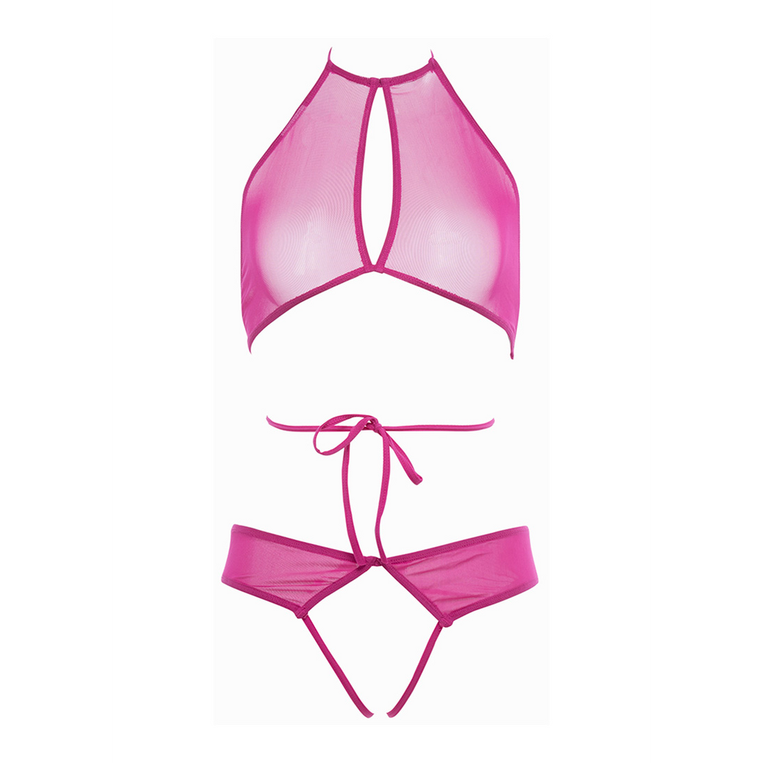 Marley - Peekaboo and Panty - L/XL - Hot Pink 4