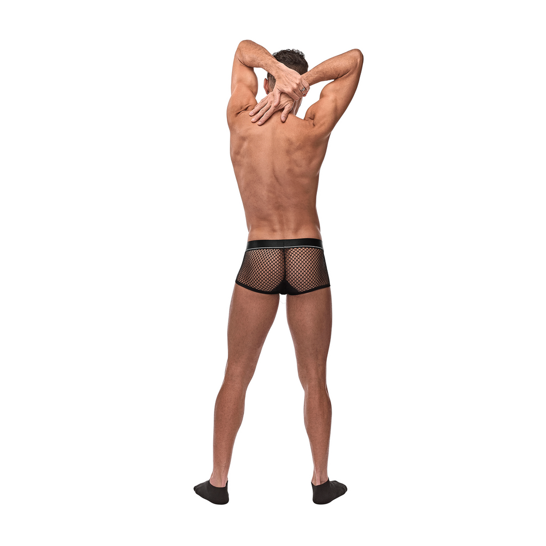 Mini Cock Ring Short with Red Cockring - M - Black 2
