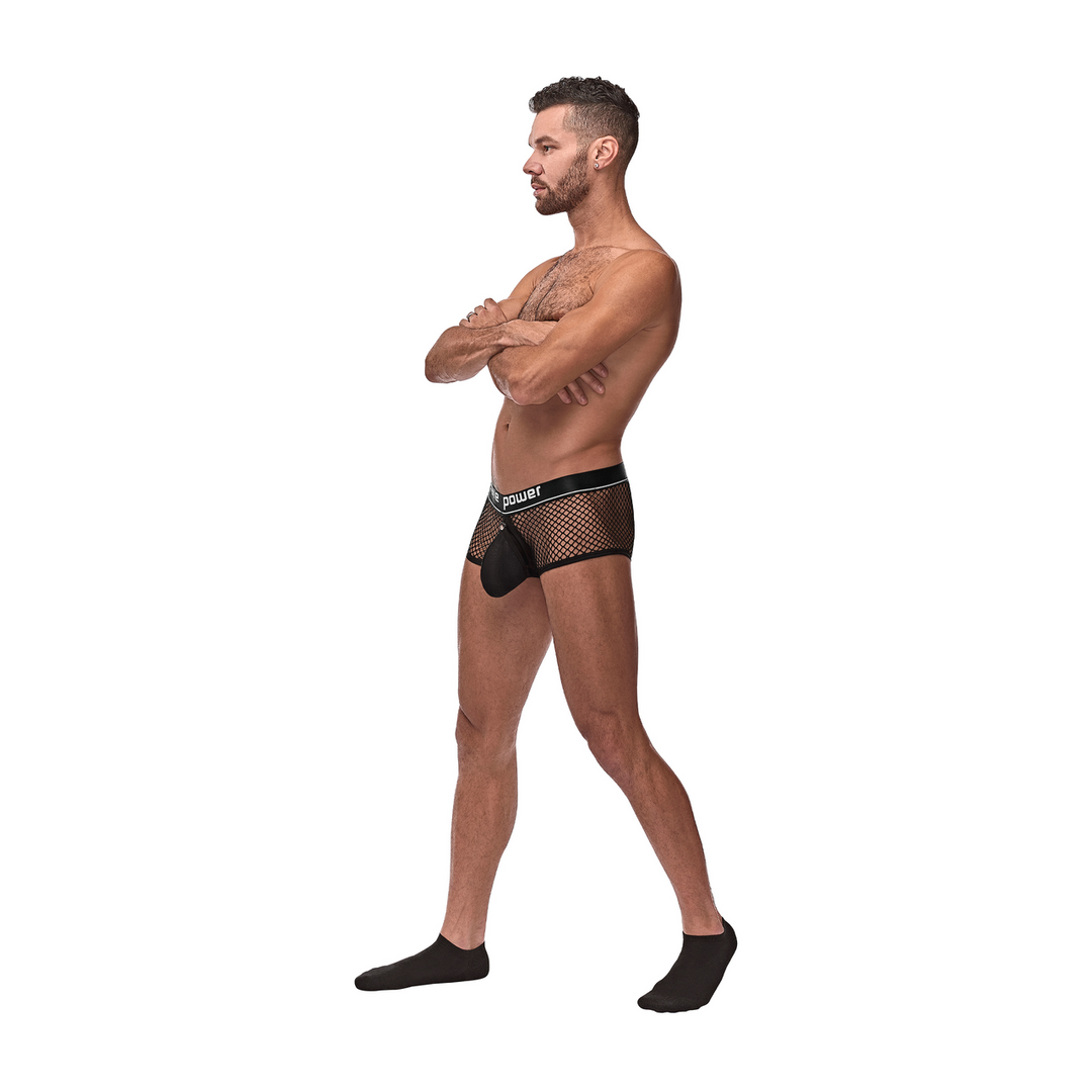 Mini Cock Ring Short with Red Cockring - M - Black 4