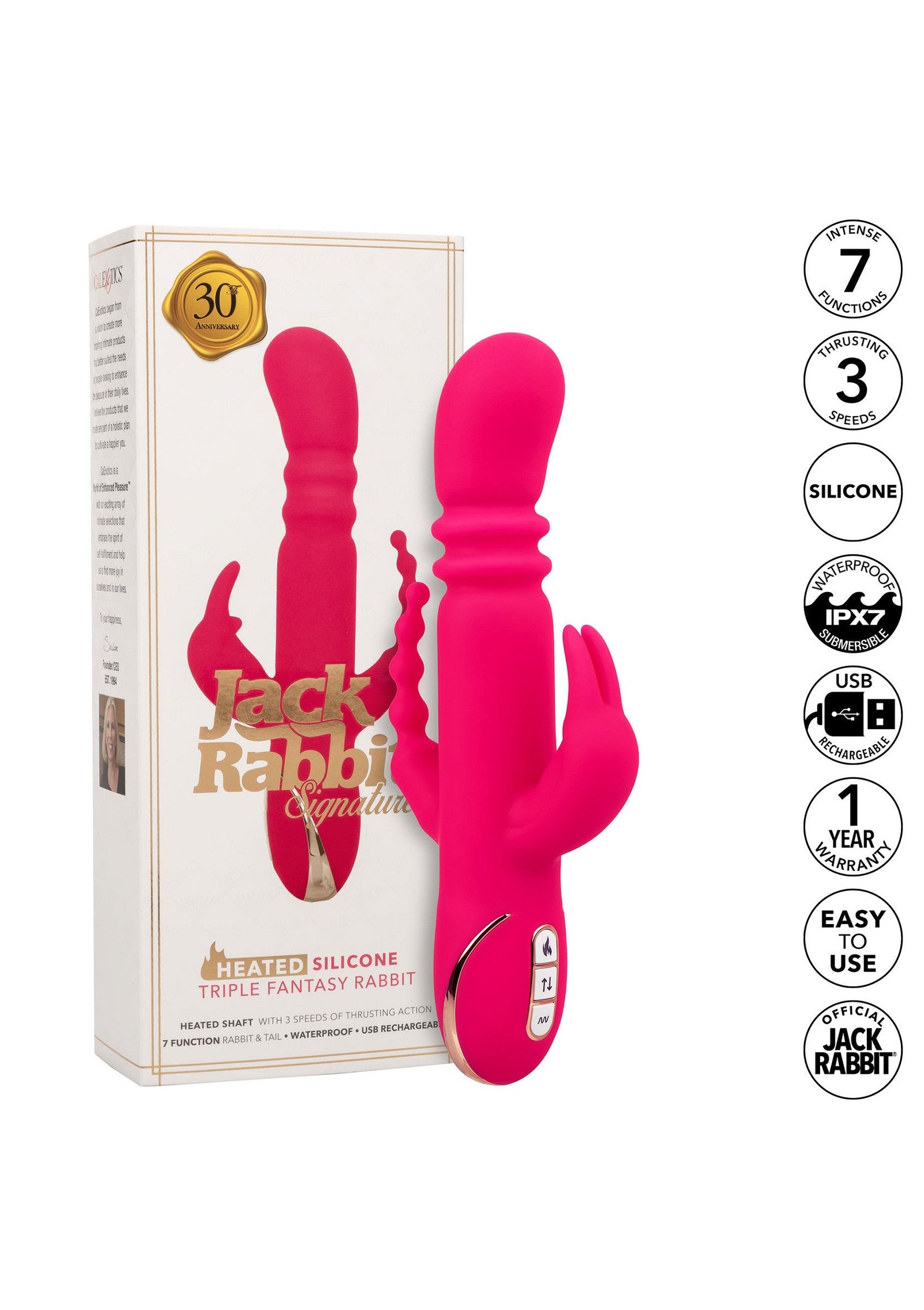 Heated Silicone Triple Rabbit 5