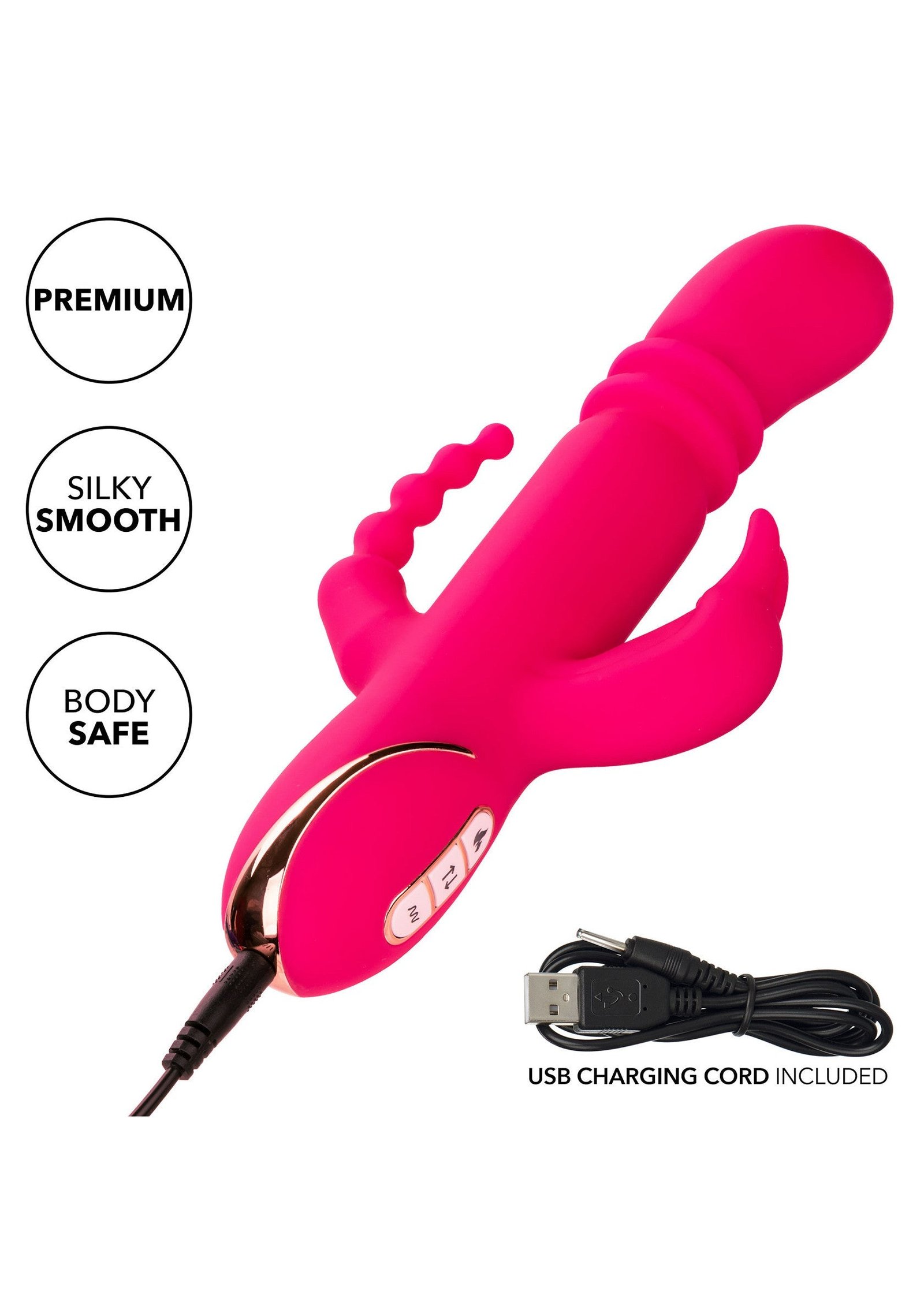 Heated Silicone Triple Rabbit 6