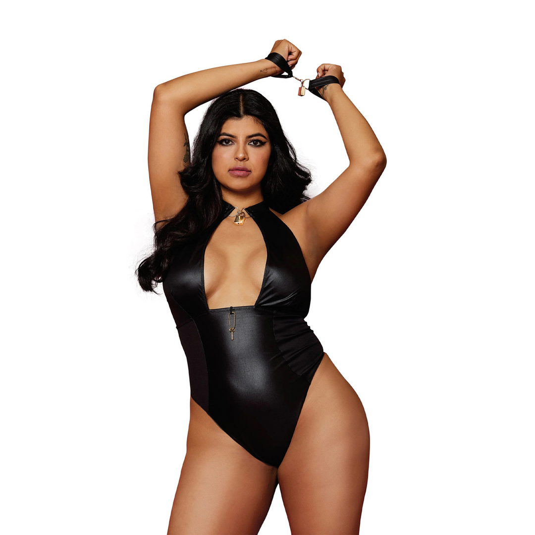 Fetish Teddy and Restraints Diamond - Plus Size - Black 1