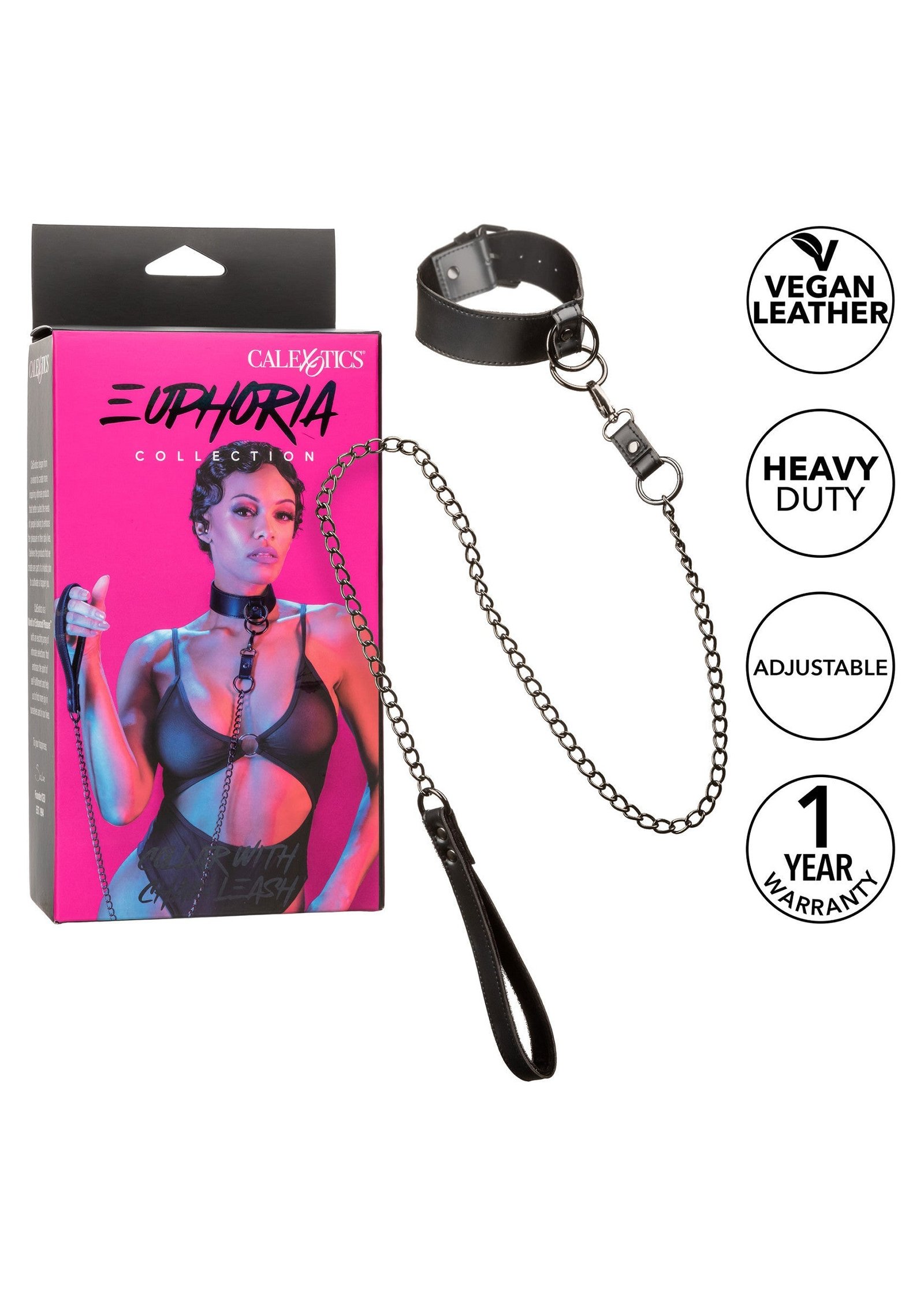 Collar With Chain Leash 5