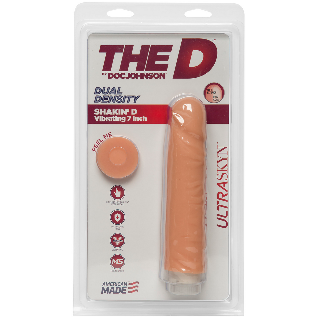 Shakin' D - Vibrating Realistic ULTRASKYN Dildo - 7 / 18 cm 2