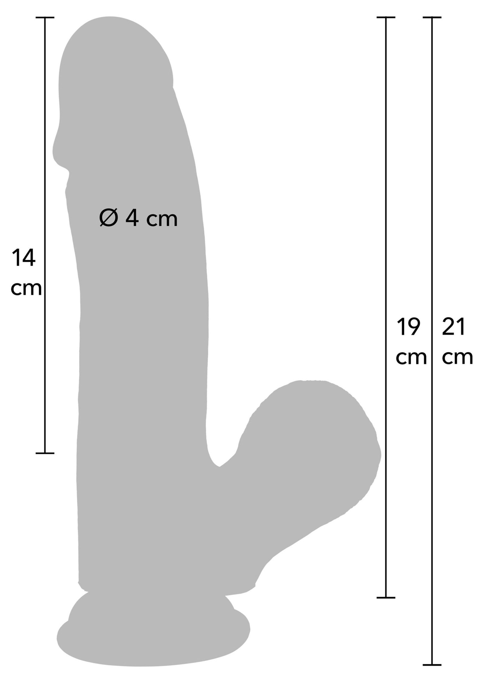 Realistic Dildo Liquid Silicone 19 cm 2