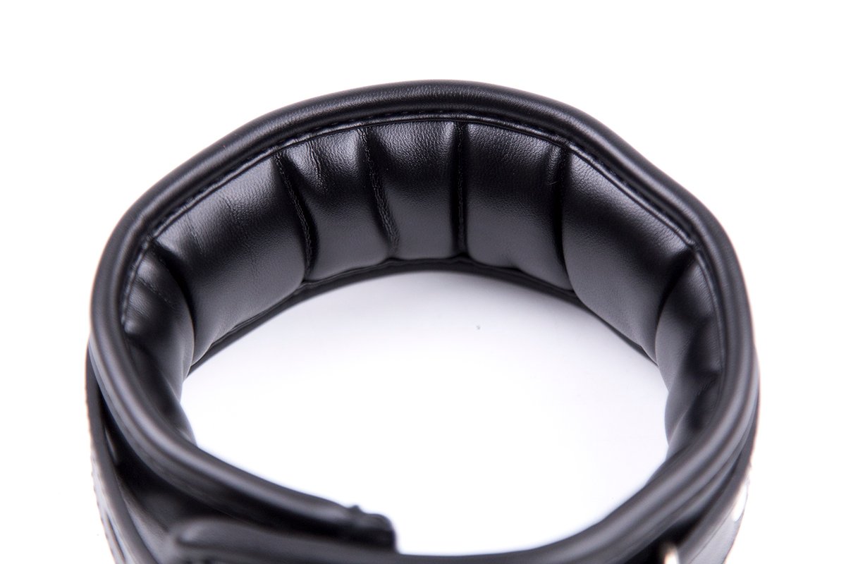 Collar with leash black 3