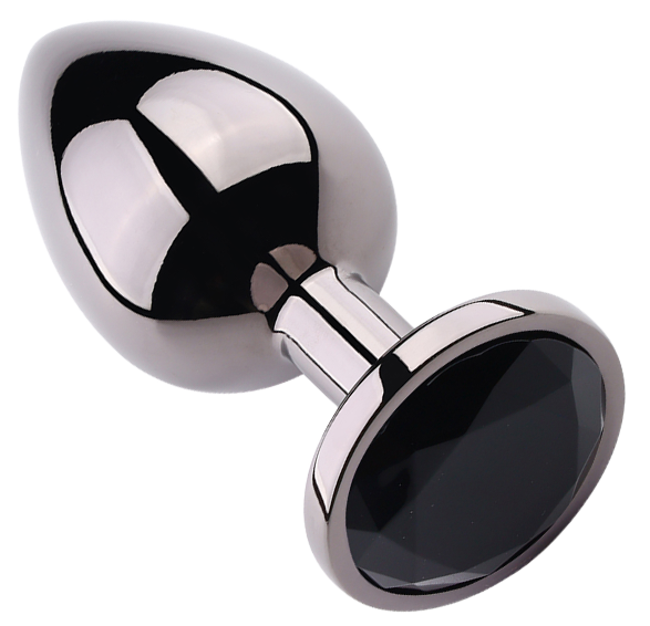 Rosebud Anal Plug Small Black Metallic - Black 2