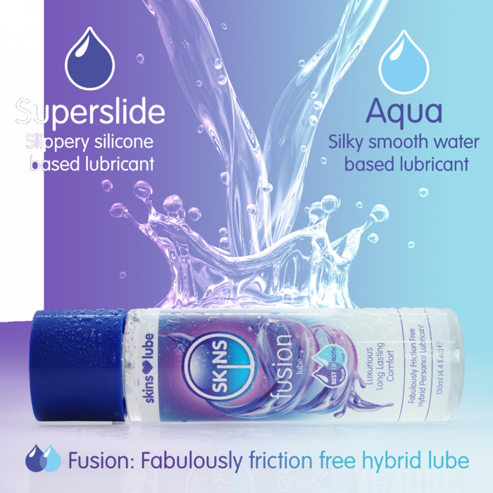Fusion Hybrid Silicone and Water Based Lubricant 130ml 3