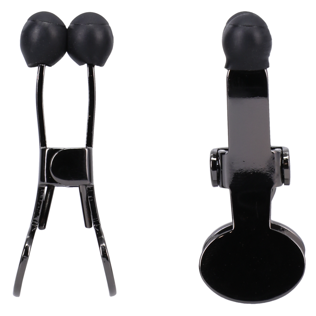 Nippers - Stainless Steel Nipple Clamps with Silicone Tip - Black 3