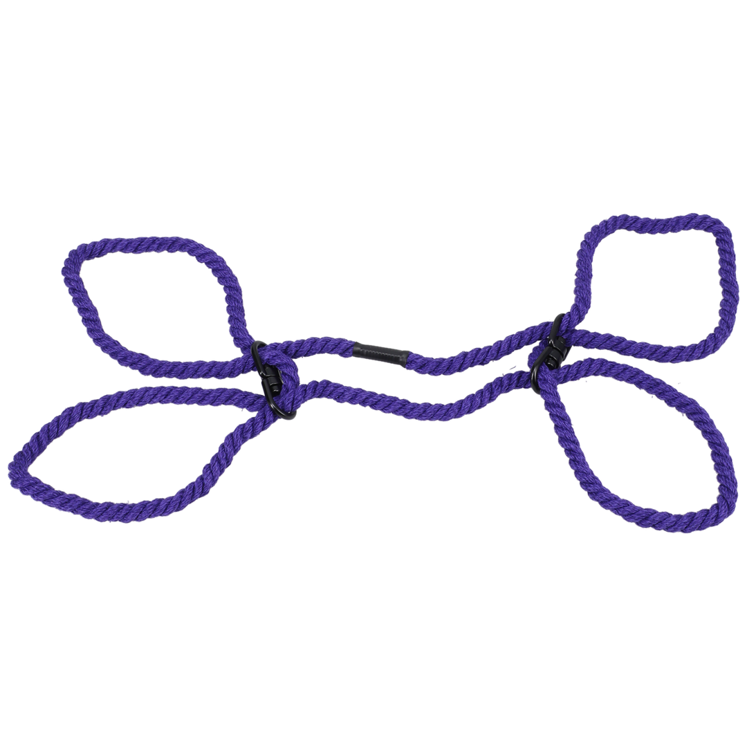 Restrain - 6mm Hemp Wrist or Ankle Cuffs - Purple 3