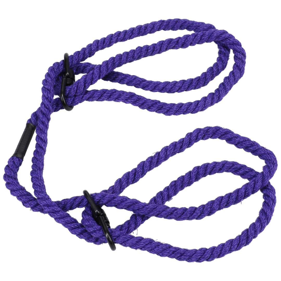 Restrain - 6mm Hemp Wrist or Ankle Cuffs - Purple 5