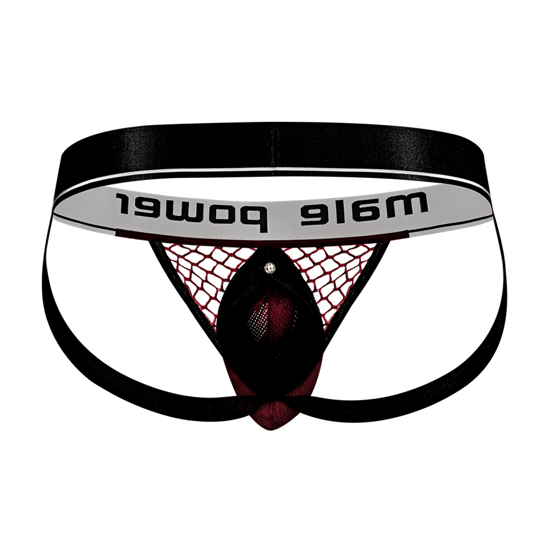 Cock Ring Jock - S/M - Burgundy 6