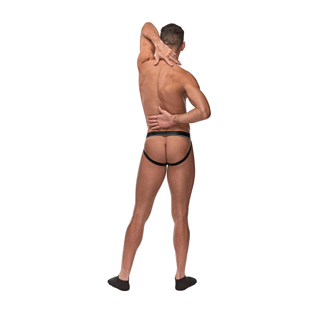 Cock Ring Jock with Black Cockring - L/XL - Burgundy 2