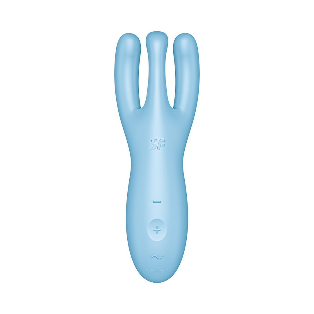 Threesome 4Plus - Lay-on Vibrator with App - Blue 3