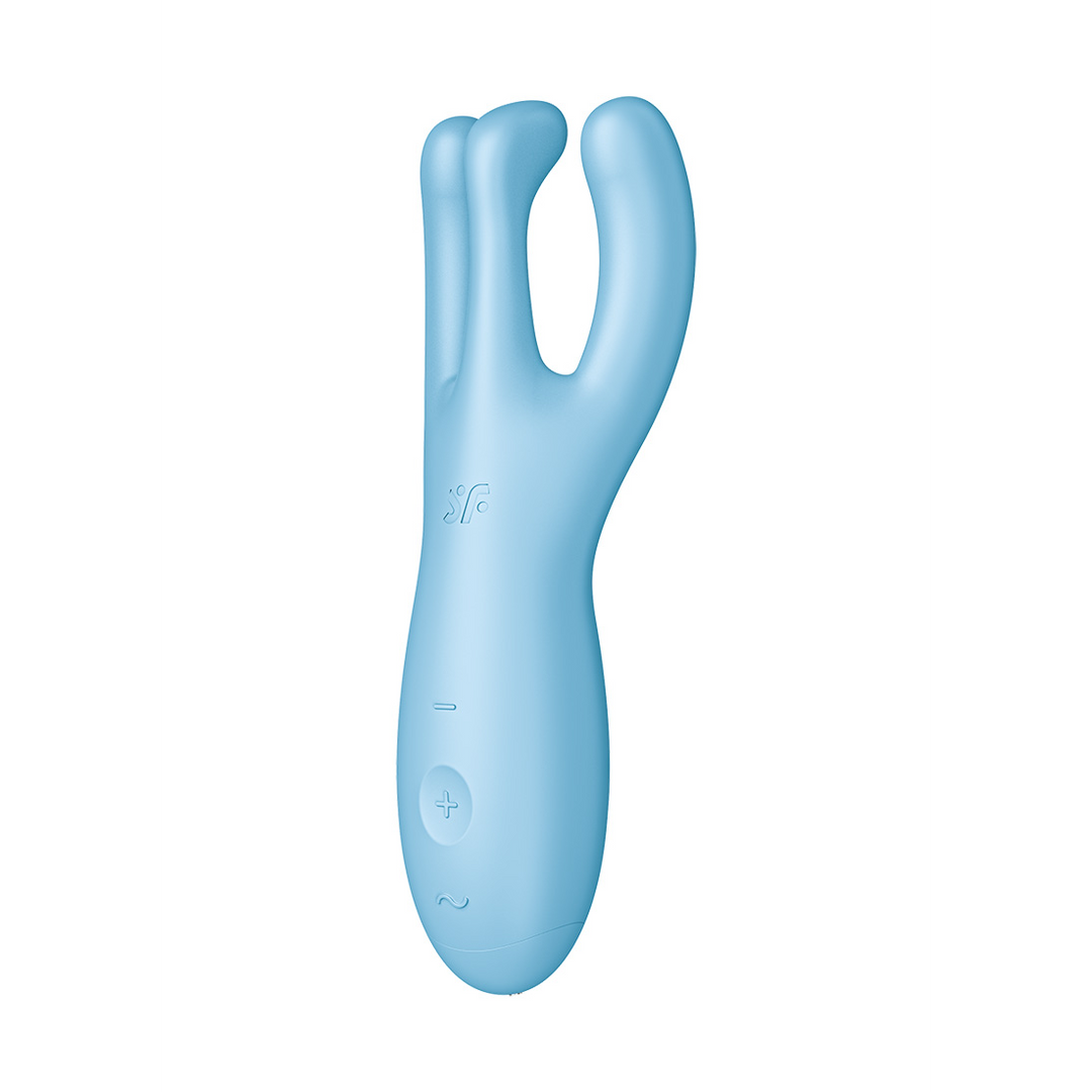 Threesome 4Plus - Lay-on Vibrator with App - Blue 1