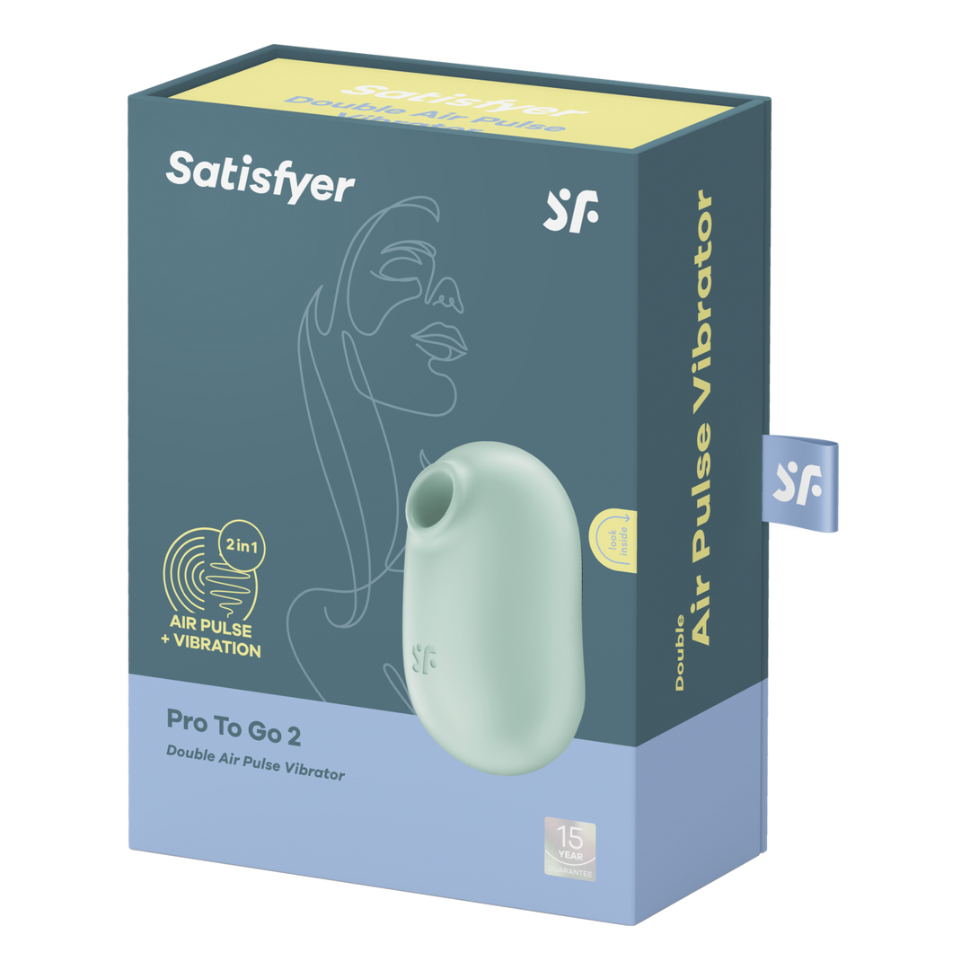 Pro to Go 2 - Double Air Pulse Vibrator - Mint 2