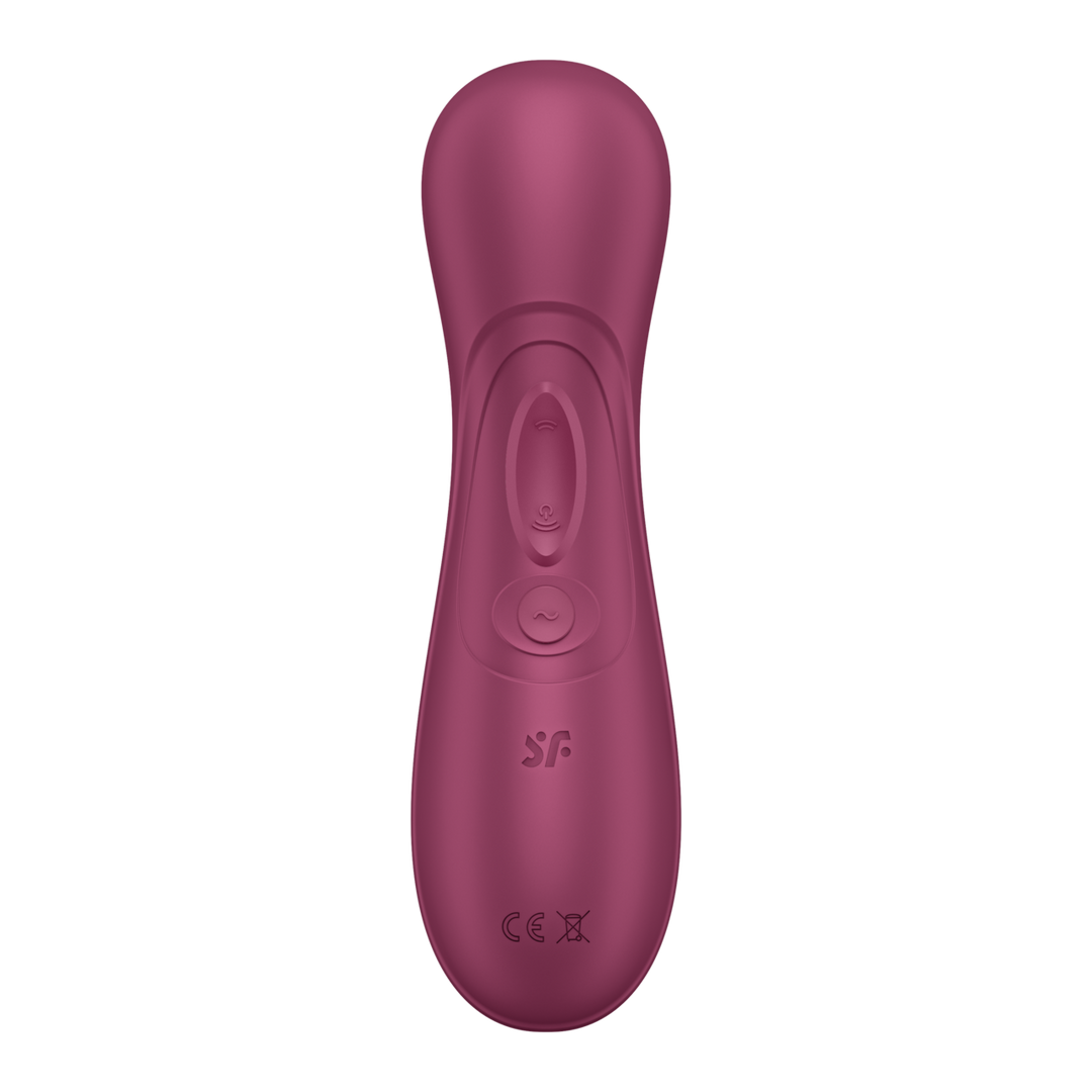 Pro 2 Generation 3 - Double Air Pulse Vibrator - Liquid Air and Connect App - Wine Red 4