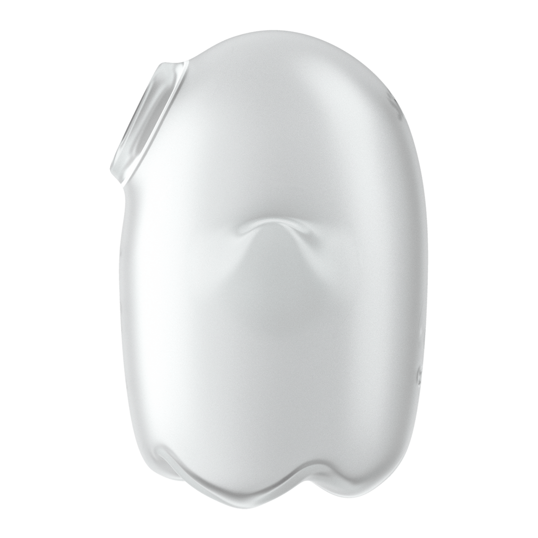 Glowing Ghost - Glow in the Dark - Double Air Pulse Vibrator - White 3