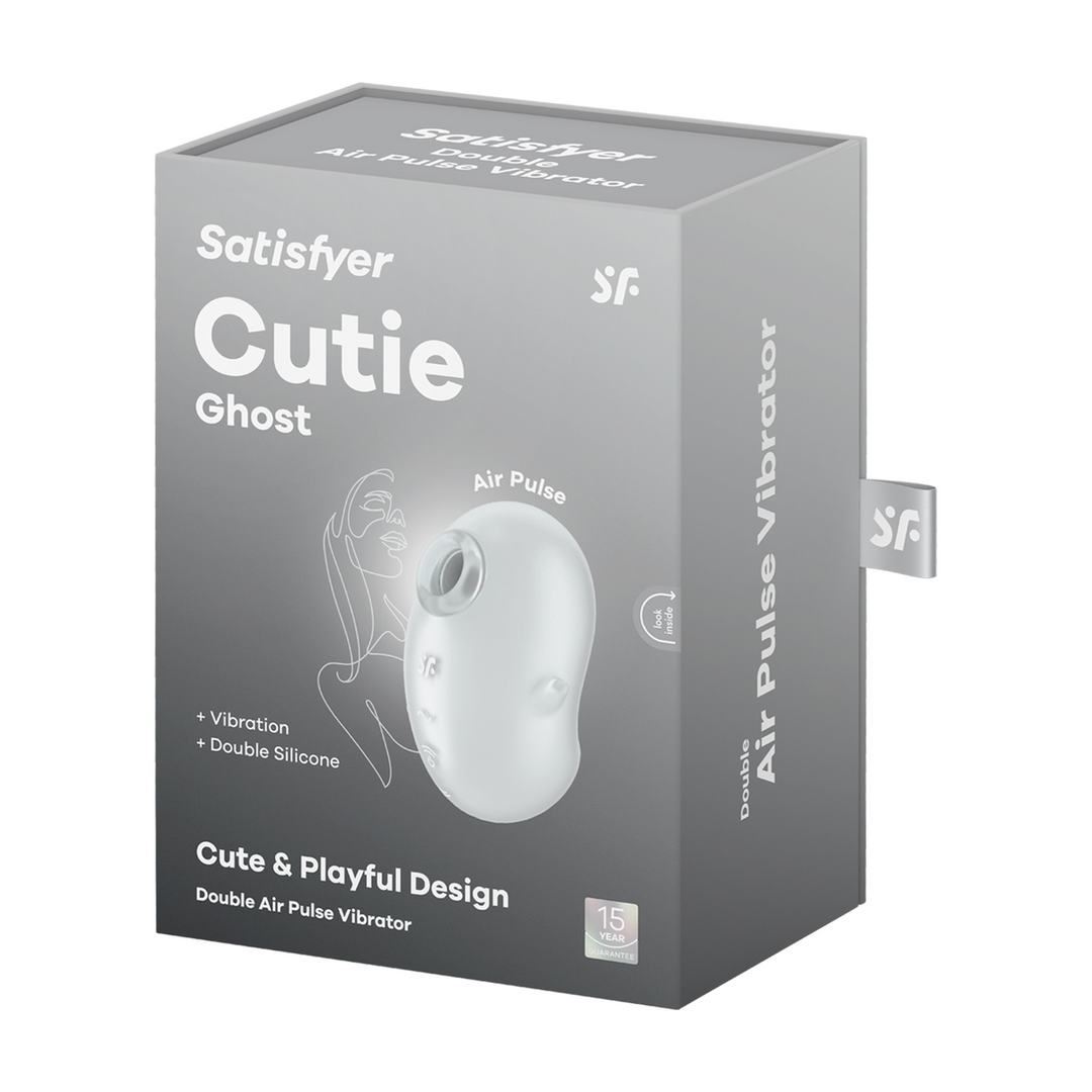 Cutie Ghost - Air Pulse Vibrator - White 2