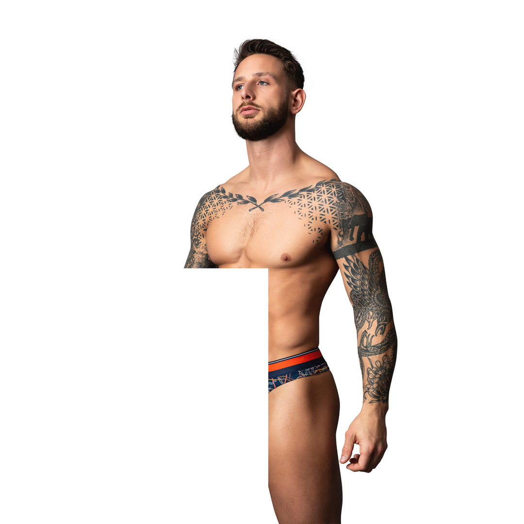 Thong - L/XL - Navy Marble 1