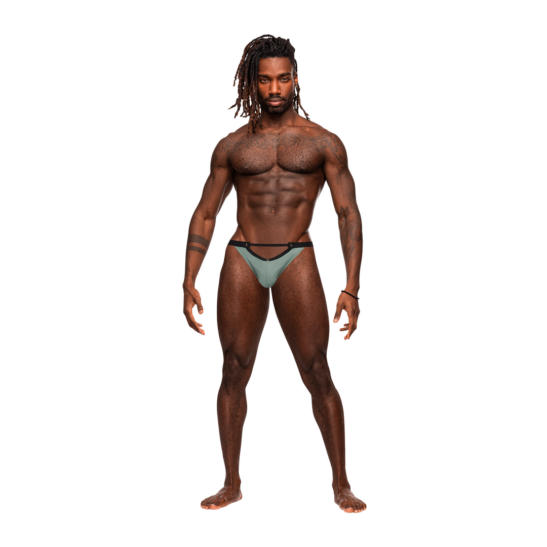 Micro V Thong - S/M - Jade 1