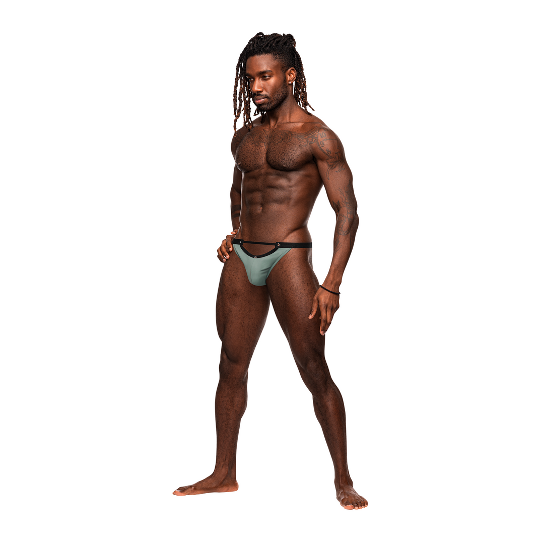 Micro V Thong - S/M - Jade 3