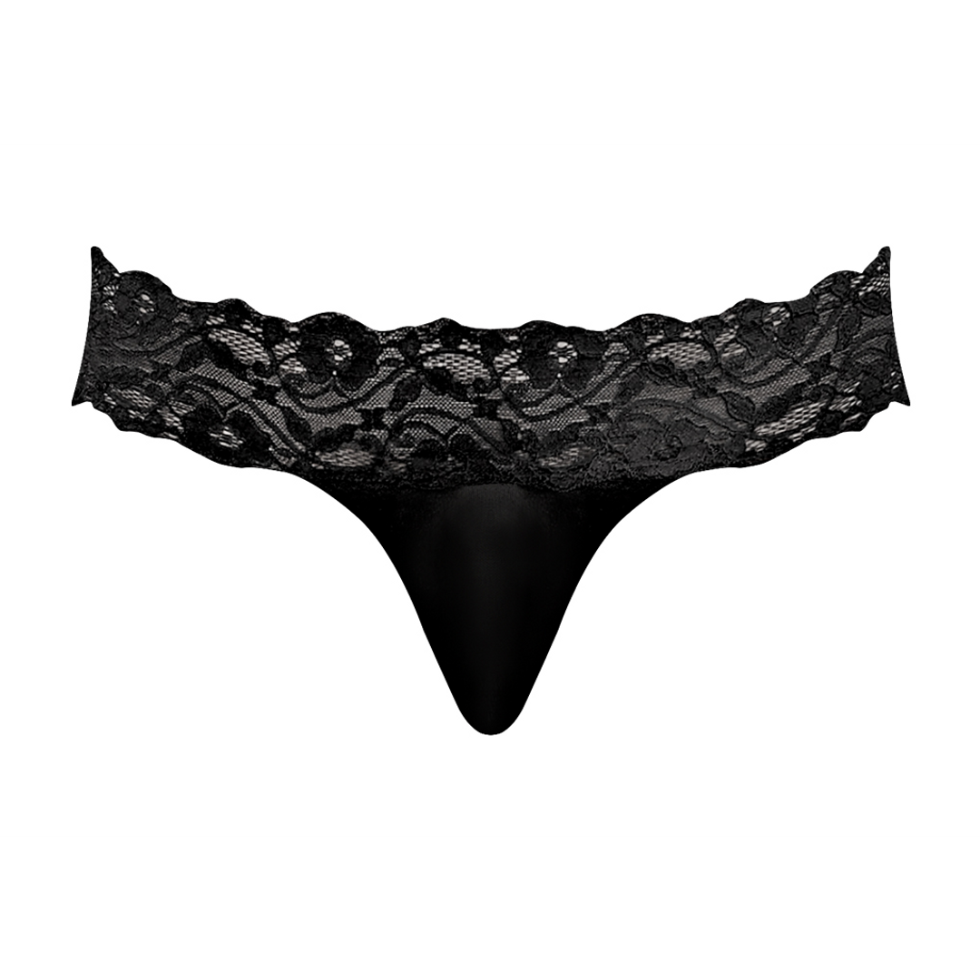 Micro Thong Pinch Back - S/M - Black 5