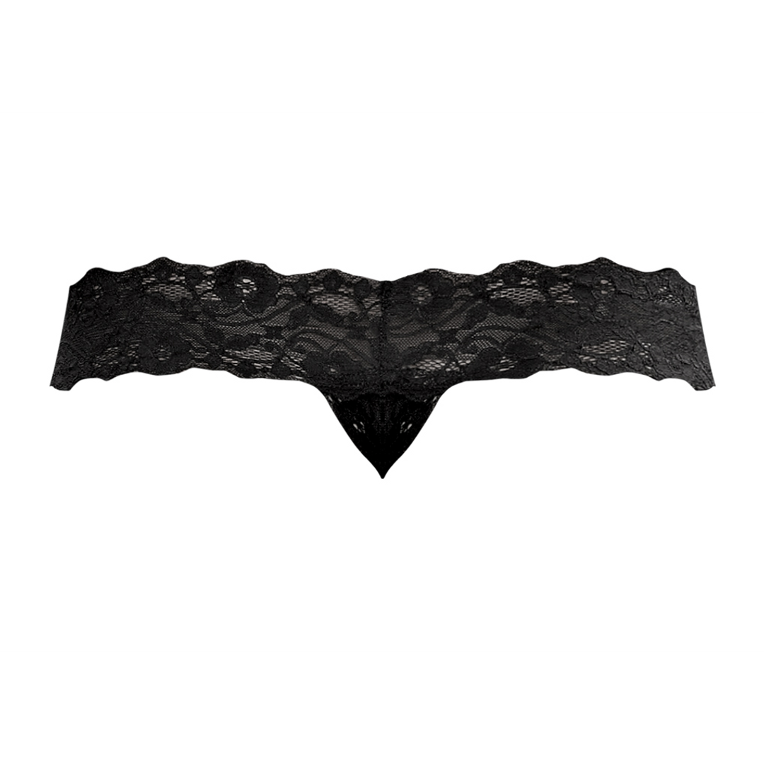 Micro Thong Pinch Back - S/M - Black 6