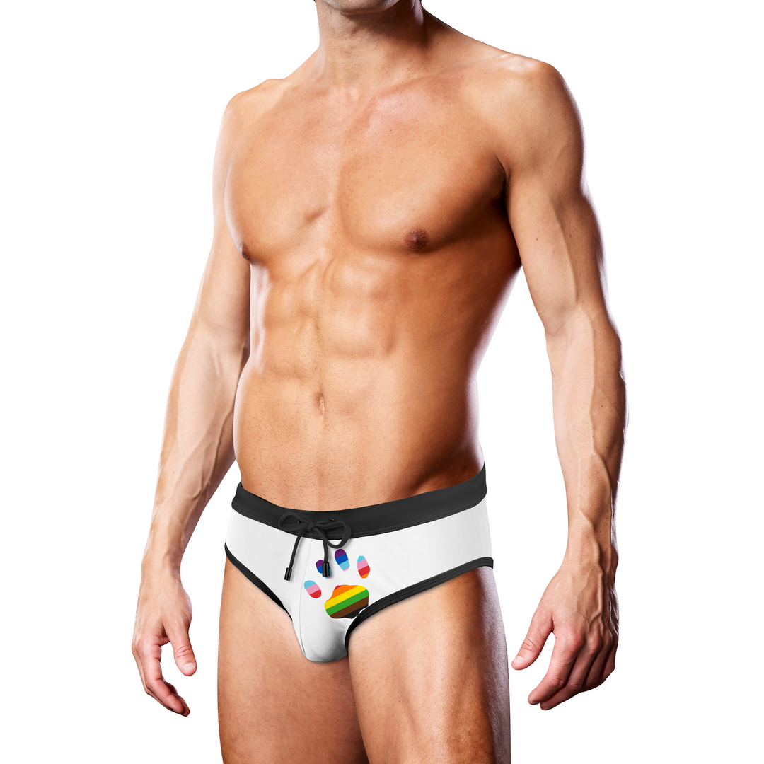 Swim Brief White Oversized Paw - S 1